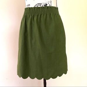 J Crew 14 NWT sidewalk scalloped hem skirt